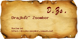 Drajkó Zsombor névjegykártya